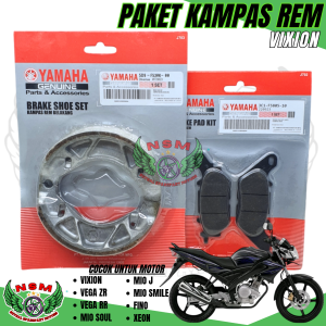 PAKET 2 ITEM KAMPAS REM CAKRAM DEPAN + BELAKANG JUPITER MX / VEGA ZR / MIO J / MIO GT / SOUL GT /VEGA R NEW