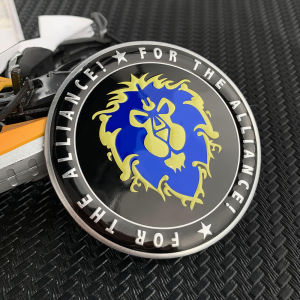 3D Aluminium World of Warcraft Alliance Motorcycle Stickers Alliance Horde WOW Badge Car Motorcorss Decals
