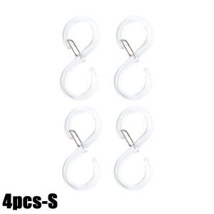 Polocat 1/4/8pcs Kitchen Hook Clothes Hook Hanging Storage Hook Lock S-shaped Hook S-shaped Hook Hanger Plastic Coat Hook