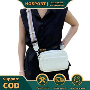 【HOSPORT】Lightweight Square Crossbody Tote Bag for Women with Wide Strap Simple Solid Color Design for Daily Activities
