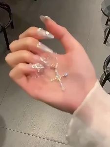Womens Fashion Crystal Zircon Cross Pendant Necklace for Girls Crystal Necklace Punk Party Jewelry NCL