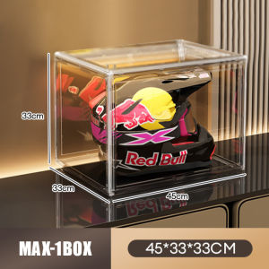 MISN Extra-large Siz Transparent Acrylic Helmet Storage Cabinet Handbag Storage Organizer toy Display Clear Storage Box