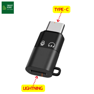 Đầu chuyển đổi TYPE-C sang lighning và micro usb dùng cho mic không dây GOCHECK USB OTG Phone phụ kiện micrô không dây