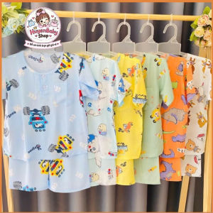 Bộ Quần Áo Cộc Tay TOLE 2 DA (Loại 1) Mát Mềm Mịn Cho Bé Trai Từ 5-17kg