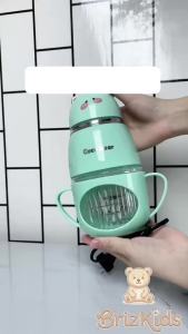 Máy Xay Ăn Dặm Hattiecs Cocobear Mooki Bản Pro 8 Lưỡi Hình Mèo Màu Xanh - BrizKids