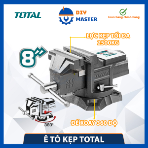 TOTAL Ê tô kẹp 6 inch THT6166 (Cam kết Chính Hãng 100%) - Ê tô để bàn - Ê tô kẹp thanh sắt ống nước - Ê tô 4 6 8 inches