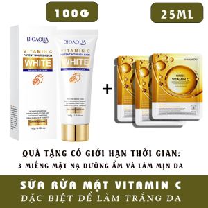 【Mua 1 Tặng 3】sữa rửa mặt trắng da Vitamin C15% Làm sạch lỗ chân lông Làm sáng dưỡng trắng da Rửa mặt tẩy trang