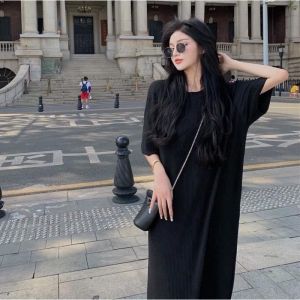 Váy Đầm Xuông Tăm To Có Big size tới 105KG Chất Liệu Thun Gân tăm cao cấp Có bầu vẫn diện được