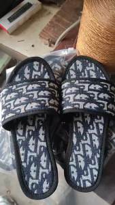 [Free Shipping] D Brand Letter Embroidered Flat Sandals New Outdoor Casual Beach Large Size WomenS Slide Sandals