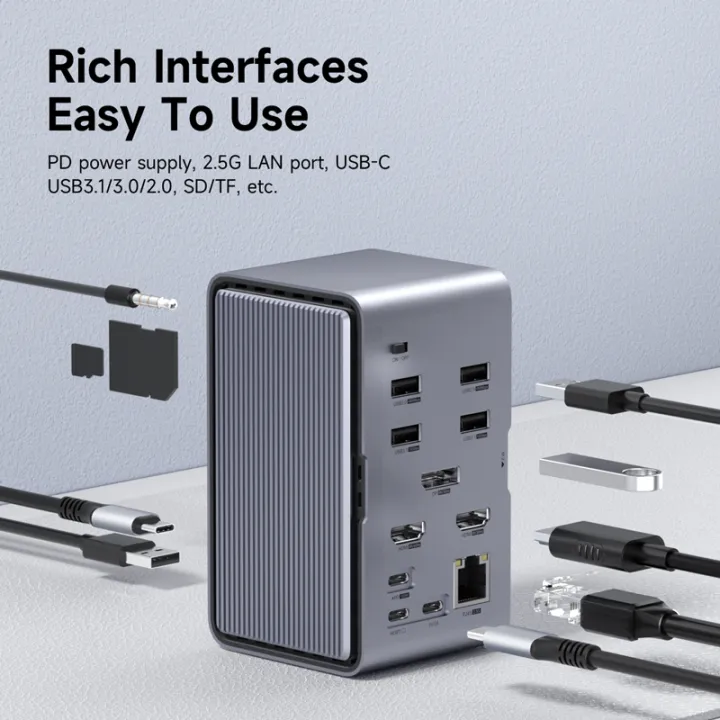 Hagibis%20Dual%20USB%20C%20Docking%20Station%20Triple%20Monitor%20LED%20Strip%20Light%20USB-C%20Hub%20Type-C%20Adapter%20With%208K%20DP&HDMI%20M.2%20SSD%20Enclosure%20100W%20PD%20USB%203.1%20For%20MacBook%20Air%20Pro%20Laptop%20-%20Image%207