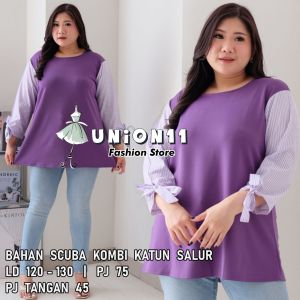 UNION11 - ATASAN WANITA JUMBO LD 120 CM / BLUS WANITA JUMBO BB 85 KG / BLUS WANITA XXXL / ATASAN JUMBO NANDA