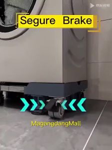ArcticBreeze Arctic Washing Machine Bracket With Wheel Base Mobile Refrigerator Bracket Stainless Steel Adjustable Rolling Stand