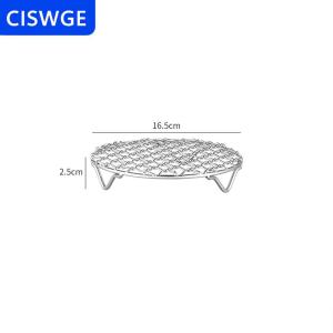 [COD] CISWGE Vòng Nồi chiên không khí giá với chân Stackable lưới nướng giá thép không gỉ chống ăn mòn cho nhà bếp lò hấp nồi
