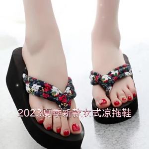 [Free Shipping] 2026 Summer New WomenS Sandals With Ultra-High Non-Slip Wedge Heel Flip-Flops For Students To Wear Outside