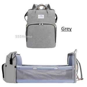 SG stockmummy bag baby bag multifunctional portable stroller bag with folding bed large capacity backpack baby/diaper bag/stroller 3334889216