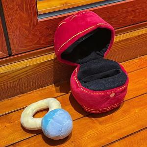 ZEEMIN Halloween Christmas Big Diamond Doll Ring Set Plush Toy Giant Creative Birthday Gift Proposal Surprise Big Plush Ring Boy Girl Plush Toy