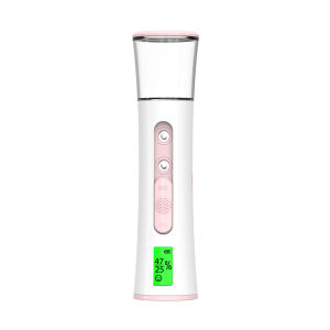 Hailicare sương nano cầm tay phun phun kép đầu máy xông hơi mặt da máy kiểm thử Màn hình LED cầm tay Hydrating tạo độ ẩm làm đẹp giữ ẩm có thể sạc qua USB