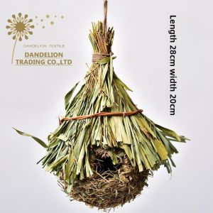 [Bồ công anh] cỏ tự nhiên treo tổ vật nuôi Vẹt nhà rơm chim nở phần còn lại Túp lều lồng trang trí rơm Chim Yến