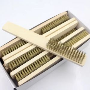 1 LUSIN - 1box Isi 12pcs Sikat Kawat Kuningan 8 Baris Eagle / Sikat Besi Halus / Wire Brush