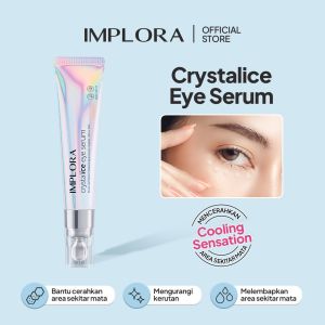 Implora Crystalice Eye Serum Kantung Mata Panda Eye Cream Krim Mata Gel Peptide  Pelembab Area Mata