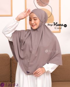 Bergo Hana Khimar Kerudung Tali Syari Instan by Fayda Kerudung Instan Daily Bahan Crepe