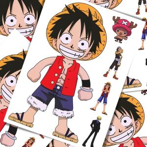 Lively Cartoon Stickers Tide Brand Riman ONE PIECE Luffy Flat Panel Refrigerator Luggage Notebook Electric Vehicle Decorative Stickers