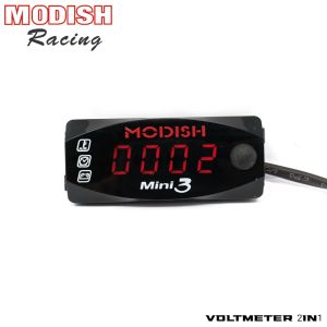 Voltmeter Jam Digital Thermometer 3 In 1 Mini 3 Volt Meter Aki Waterproof Modish