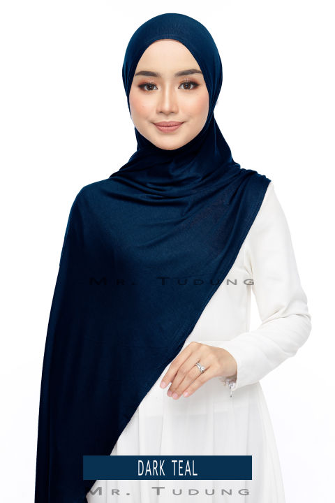 High Quality Tudung Shawl Cotton Jersey Plain Design Jilbab One