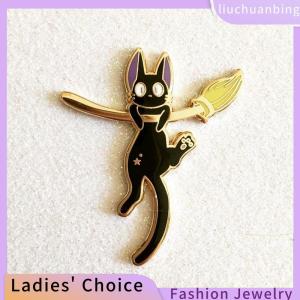 [COD] liuchuanbing Jewellery Cartoon Cute Black Cat Enamel Metal Brooch Lapel Pin Fashion Bag Badge Accessoriess Gift For Kids Friends