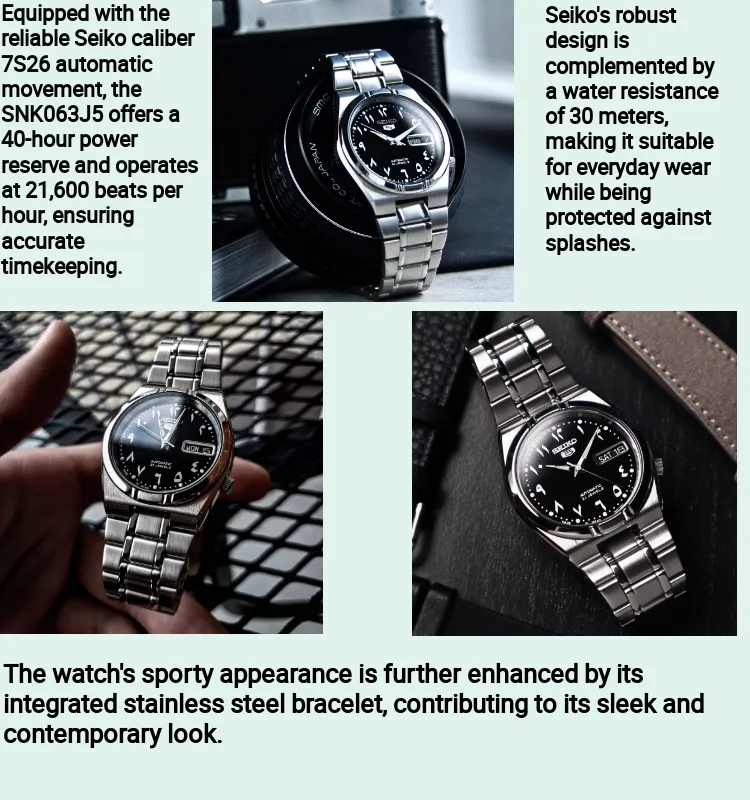 Creationwatches] Seiko SNK063J5 Automatic Japan Made Black