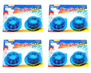 Bộ 4 Vỉ vệ sinh tự động làm sạch bồn cầu cao cấp Hàn Quốc BlueShot - Thời gian sử dụng được cực lâu mỗi 1 viên dùng được cả tháng nước có màu xanh đẹp