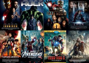 Flash Drive 64 Gb MCU Phase 1 + 2 Iron Man_Captain America_Thor_The Avengers ภาพ Full HD 1080p