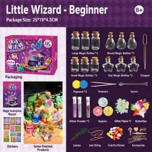 Set Eksperimen Sains Ajaib Kanak Kanak DIY Botol Ramuan Tongkat Sihir Mainan Magik Little Wizard Magic Potion Science Experiment DIY Magic Pot Experiment Potion Bottle Pot Set Kids 小小师魔法药水科学实验diy神奇魔法壶实验药水瓶锅套装 A362