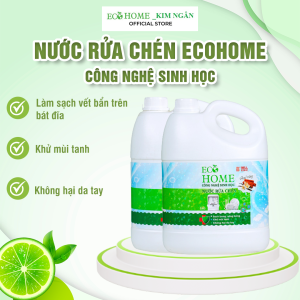 Nước Rửa Chén Công Nghệ Sinh Học ECOHOME Với Mùi Hương Quế Chanh Thơm Mát Làm Sạch Sáng Bóng Bát Đĩa