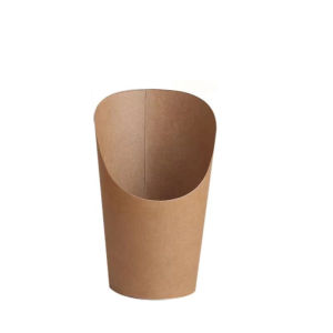 50Pcs Waffle Cup Kraft Paper Cup Holder For Food Holder Cup