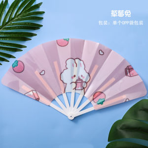 Cartoon Foldable Hand Fan 卡通折叠扇 Kipas Tangan Lipat Kartun Plastik Comel Pelajar Cuaca Panas Cute Student Gift Plastic Handheld Fan