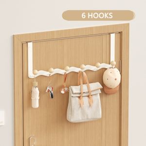 *SG SELLER* 4-6 Hooks Behind of Door Organizer|Space Saving|Cap Bag Key Hanger