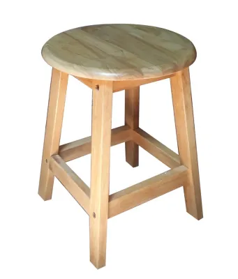 Ghế đôn gỗ mặt tròn tháo ráp gỗ tự nhiên chắc chắn tiện dụng ghế gỗ tháo lắp