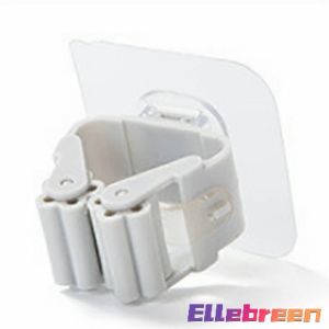 Home Wall Mounted Storage Rack Broom Mop Holder Bathroom Hanger Self Adhesive No Drilling Anti-Slip Broom Gripper