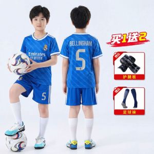 AU Childrens Football Uniform Set Summer Short Sleeve Messi c Customized soccer jerseys for boys and girls in kindergarten and elementary school
