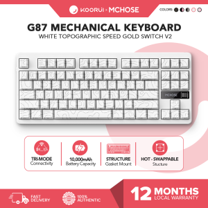 KOORUI | MCHOSE MC-G87 MATCHA LATTE/SPEED GOLD SWITCH V2 BLUETOOTH | 2.4 GHz / Type-C Cable / Bluetooth wireless Mechanical Keyboard