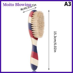Moito แปรงหวีคอสำหรับช่างตัดผมแบบมืออาชีพสองด้านที่โกนหนวดเคราแปรงปัดฝุ่นแปรงทำความสะอาดหวีตัดผม
