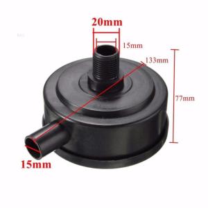 Compressor Air Muffler 20mm Black Filter Housing Intake 1 Piece Male Muffler Noise Reduction Function With Handle