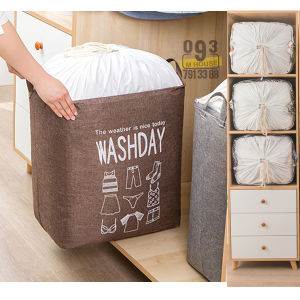 Túi Đựng Quần Áo Giỏ Đựng Chăn Màn Có Dây Rút 70L 100L