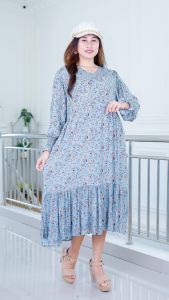 GALERI Long Tunik Rayon Motif Cantik Lavina Dress mewah 2023