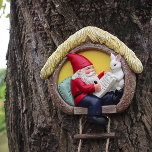 Artistic Resin Dwarf Ornaments House Tree Statues for Garden and Indoor Scene Decoration Outdoor Use