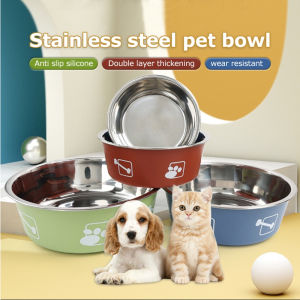 Dog Bowl Stainless Steel Pet Bowl Feeder Dog Bowl Cat Bowl Anti Slip Anti Rust Anti Flip Bowl