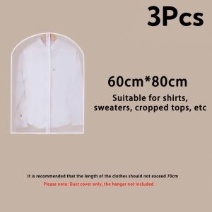 PEVA  Transparent Clothes Protector Clothing Cover Dress Storage Bag  Waterproof   Cloth Cover Middle Zipper