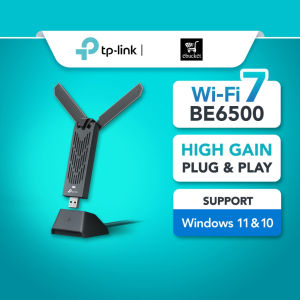 【SIRIM】TP-Link Archer TBE400UH BE6500 WiFi 7 Tri-Band High Gain Wireless Adapter for Desktop PC Laptop