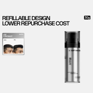 即山川 No.0 Soft Hair Clay 50g  Quick-Dry Voluminous Natural Matte Finish for Short Hair Men